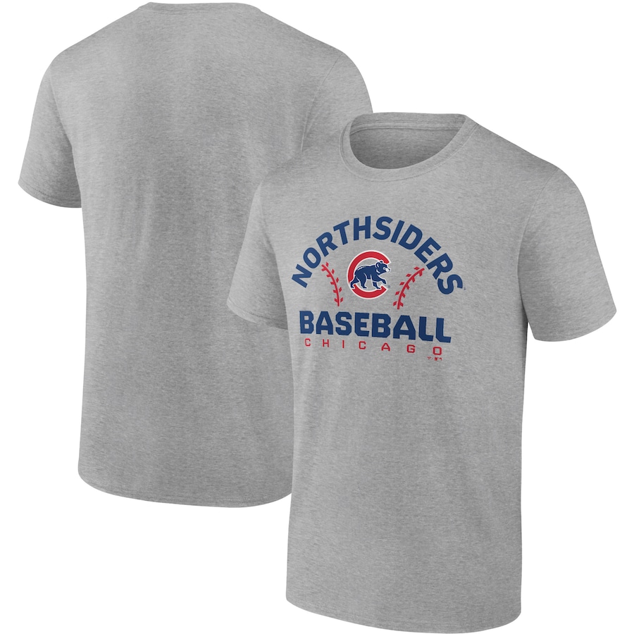 Men's Chicago Cubs Heathered Gray Iconic Go for Two T-Shirt