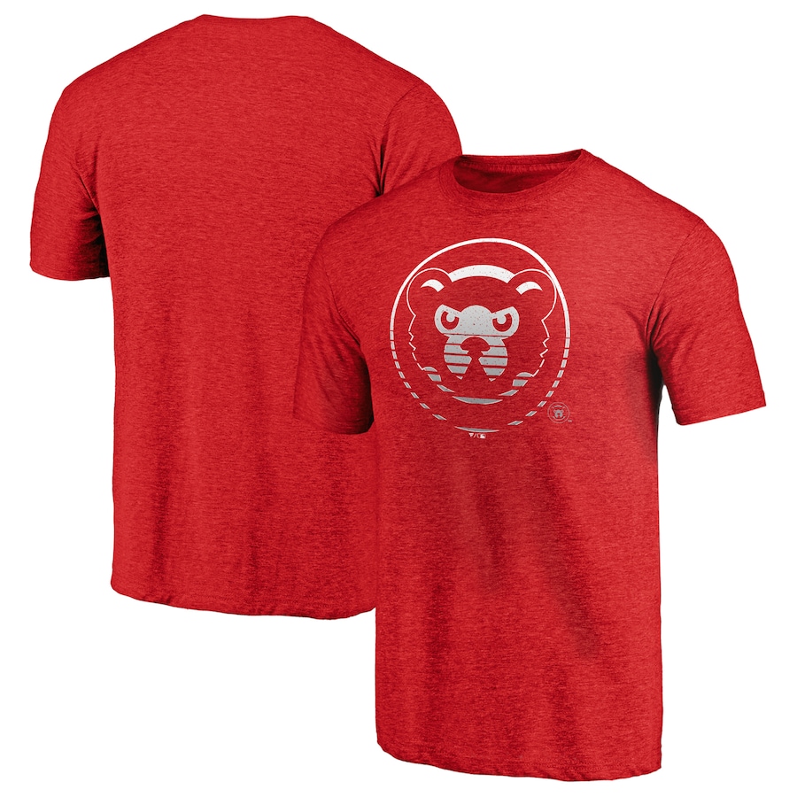 Men's Chicago Cubs Heathered Red Sport Resort T-Shirt Men's Chicago Cubs Heathered Red Sport Resort T-Shirt