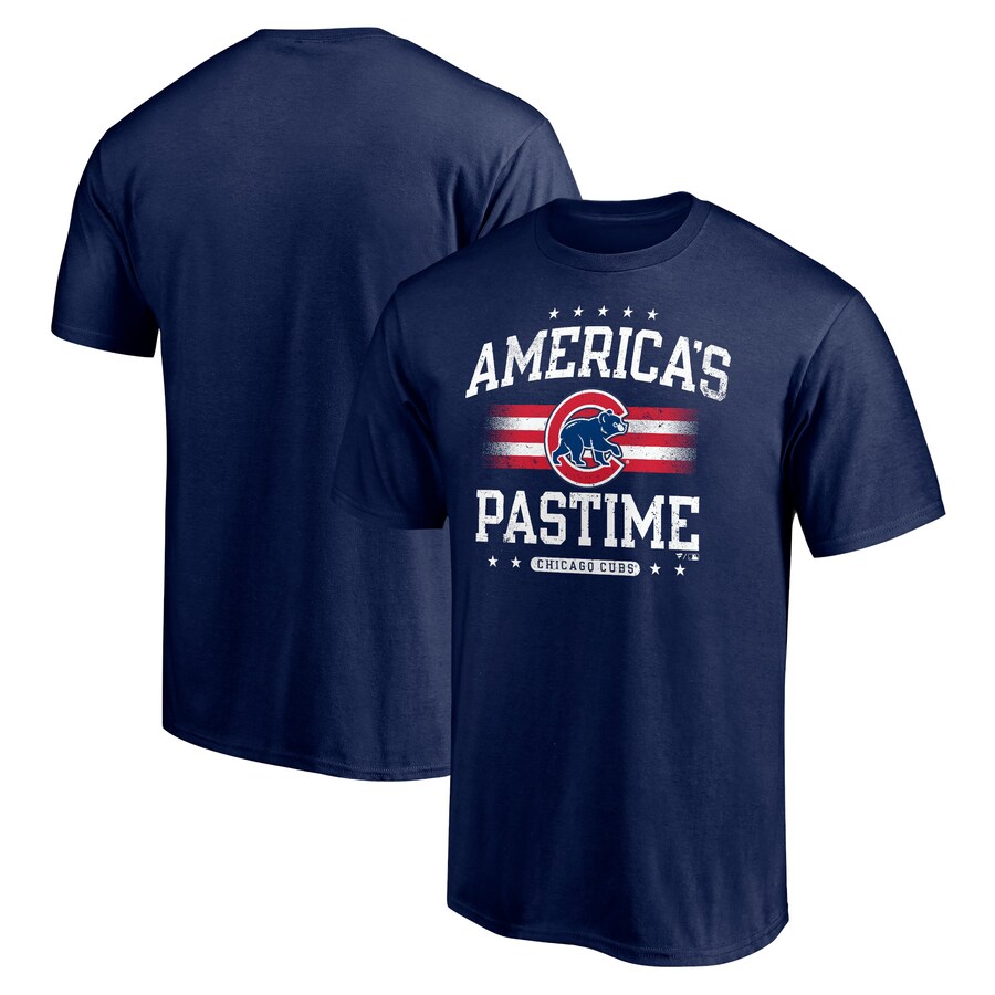 Men's Chicago Cubs Navy Americana T-Shirt Men's Chicago Cubs Navy Americana T-Shirt