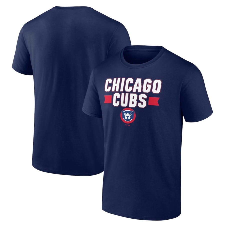 Men's Chicago Cubs Navy Close Victory T-Shirt Men's Chicago Cubs Navy Close Victory T-Shirt