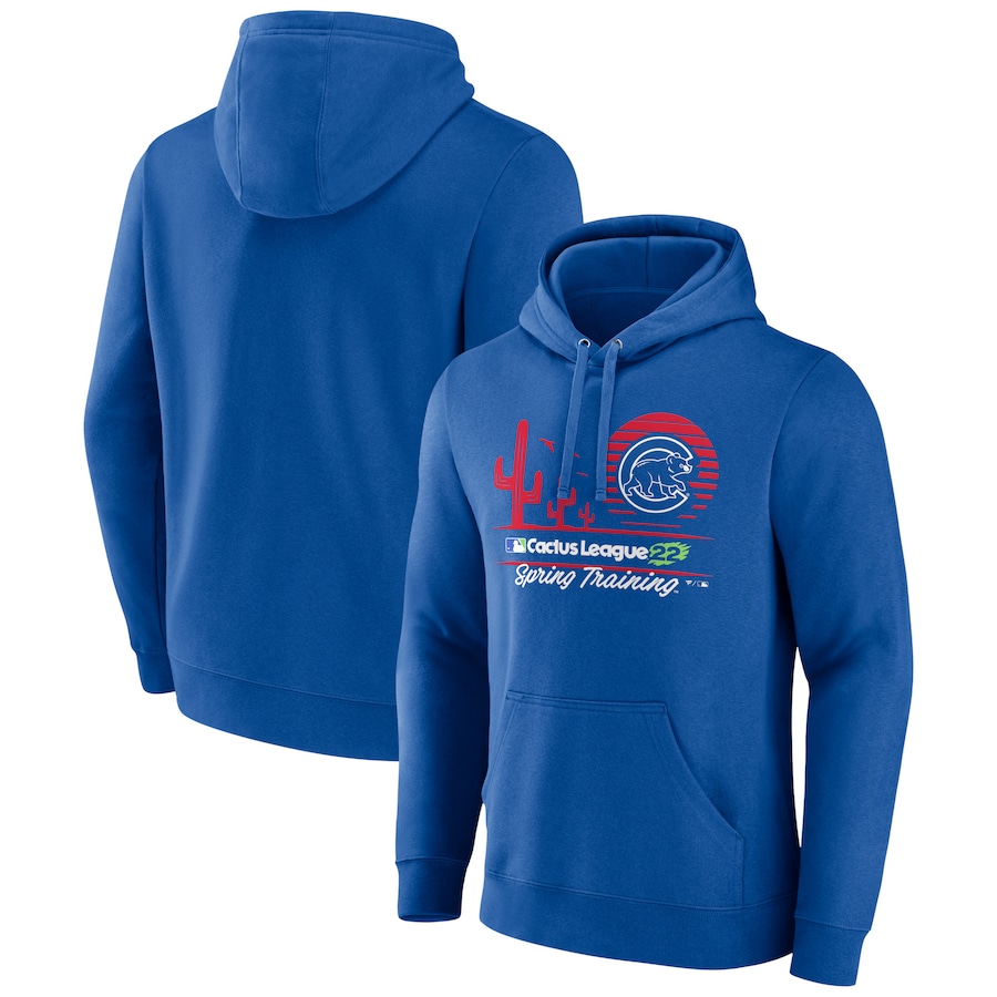Men's Chicago Cubs Royal 2022 MLB Spring Training Cactus League Horizon Line Pullover Hoodie Men's Chicago Cubs Royal 2022 MLB Spring Training Cactus League Horizon Line Pullover Hoodie