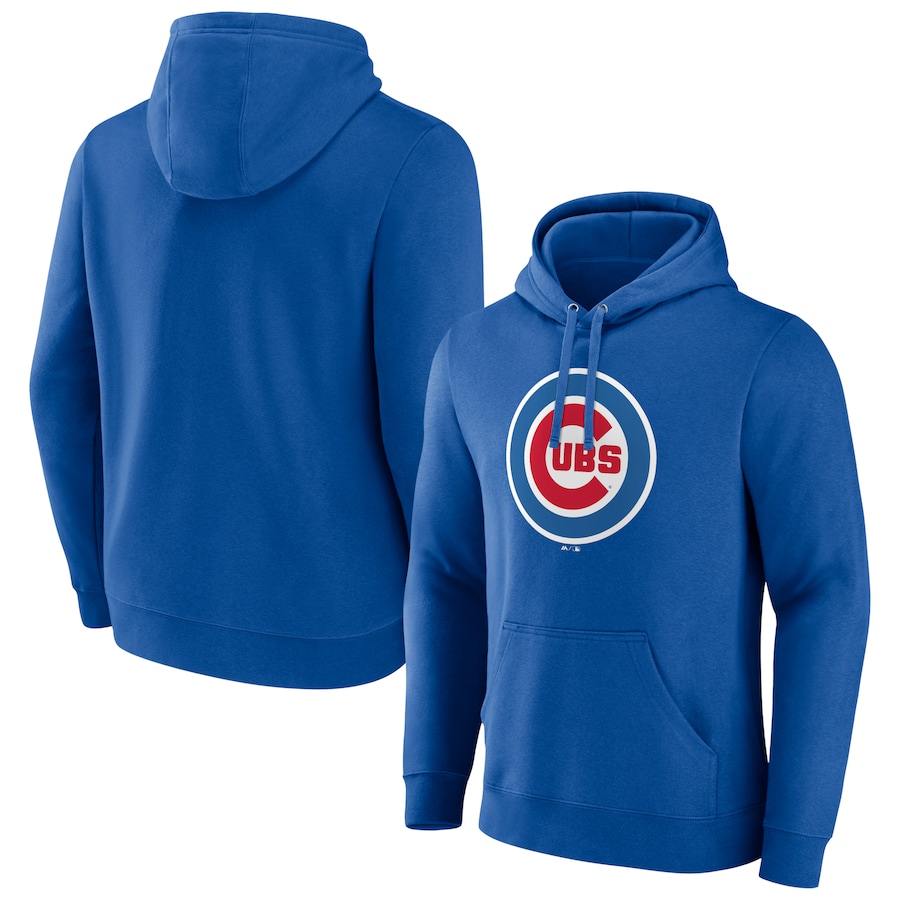 Men's Chicago Cubs Royal Official Logo Pullover Hoodie Men's Chicago Cubs Royal Official Logo Pullover Hoodie