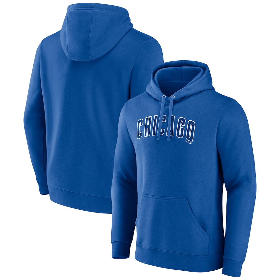 Men's Chicago Cubs Royal Official Wordmark Pullover Hoodie Men's Chicago Cubs Royal Official Wordmark Pullover Hoodie