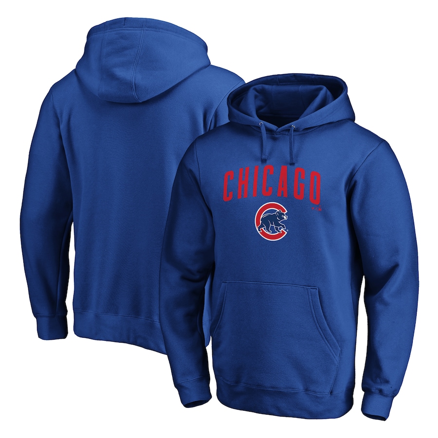 Men's Chicago Cubs Royal Team Lock Up Wordmark Pullover Hoodie Men's Chicago Cubs Royal Team Lock Up Wordmark Pullover Hoodie