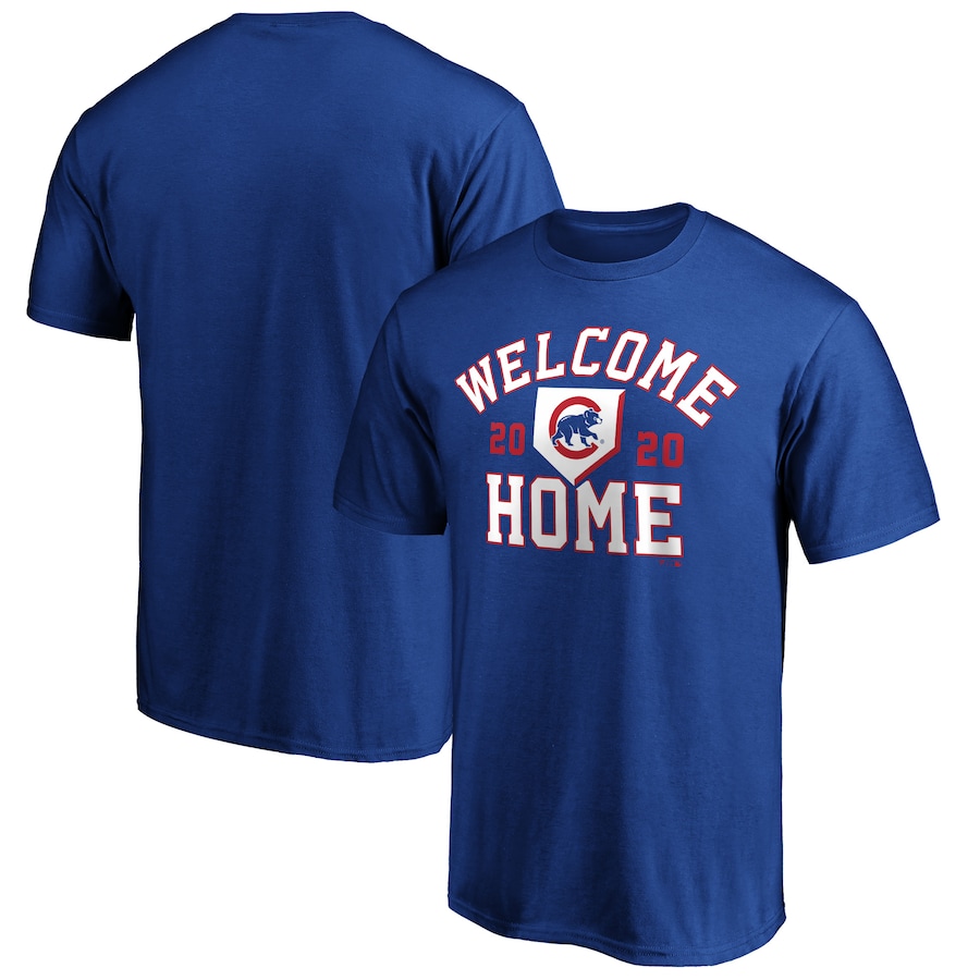 Men's Chicago Cubs Royal Welcome Home T-Shirt Men's Chicago Cubs Royal Welcome Home T-Shirt