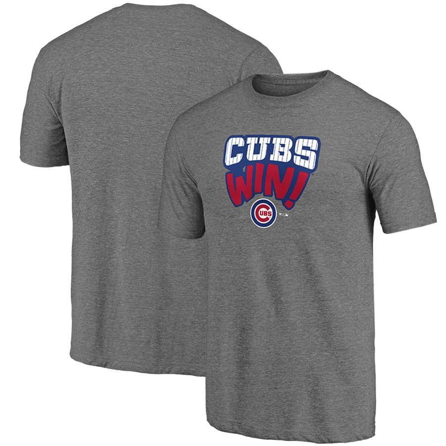 Men's Chicago Cubs Gray Local Tri-Blend T-Shirt