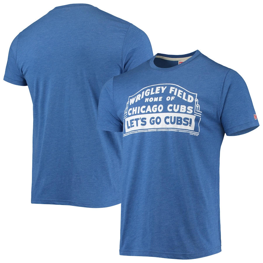 Men's Chicago Cubs Homage Royal Hyper Local Tri-Blend T-Shirt Men's Chicago Cubs Homage Royal Hyper Local Tri-Blend T-Shirt