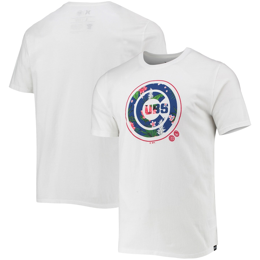 Men's Chicago Cubs Hurley x '47 White Everyday T-Shirt Men's Chicago Cubs Hurley x '47 White Everyday T-Shirt