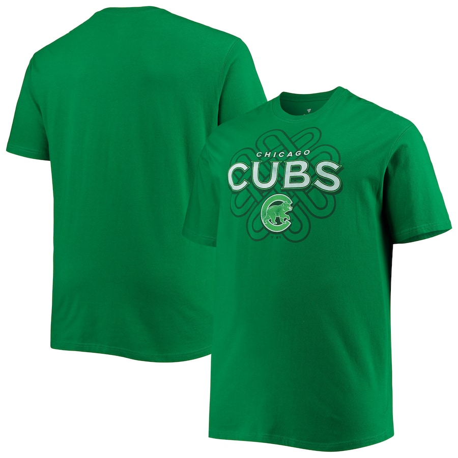 Men's Chicago Cubs Kelly Green Celtic T-Shirt Men's Chicago Cubs Kelly Green Celtic T-Shirt