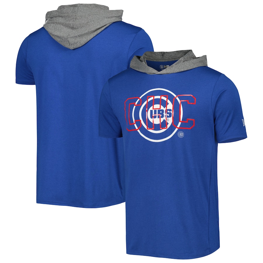 Men's Chicago Cubs New Era Royal Team Hoodie T-Shirt Men's Chicago Cubs New Era Royal Team Hoodie T-Shirt