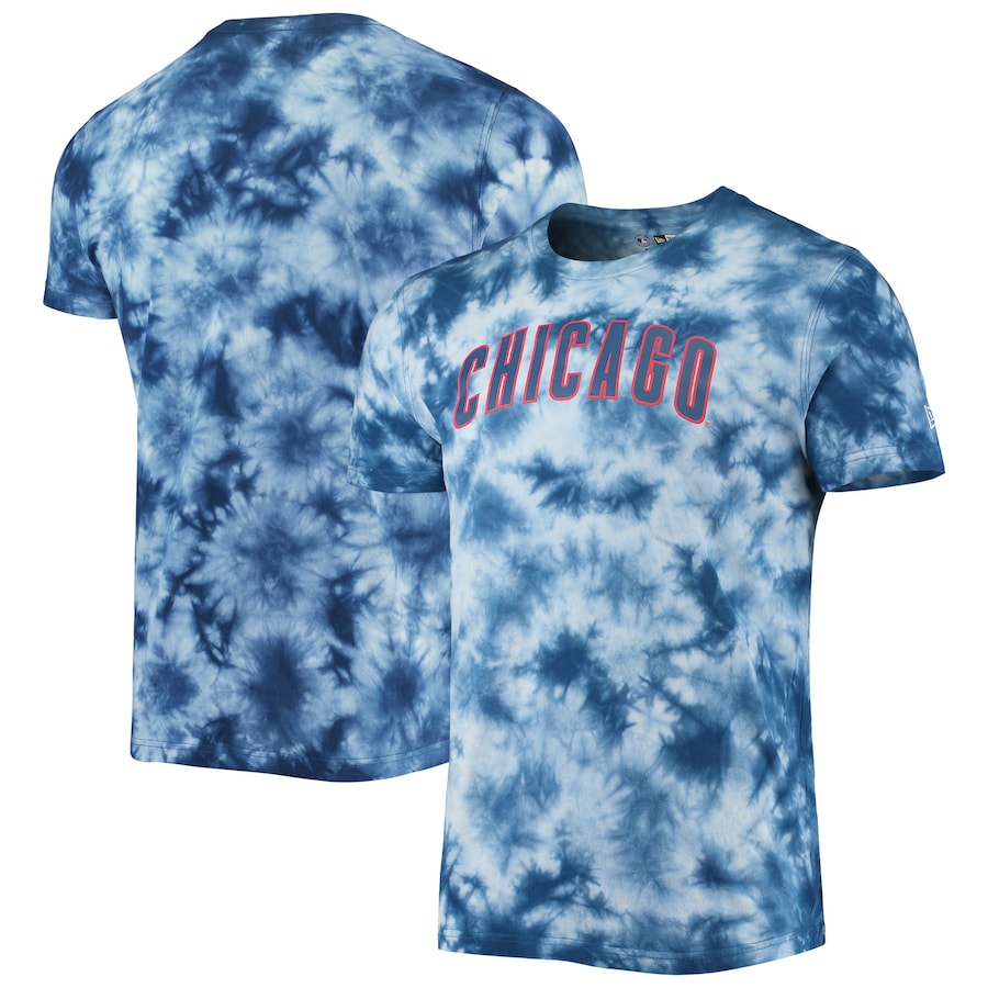 Men's Chicago Cubs New Era Royal Team Tie-Dye T-Shirt Men's Chicago Cubs New Era Royal Team Tie-Dye T-Shirt