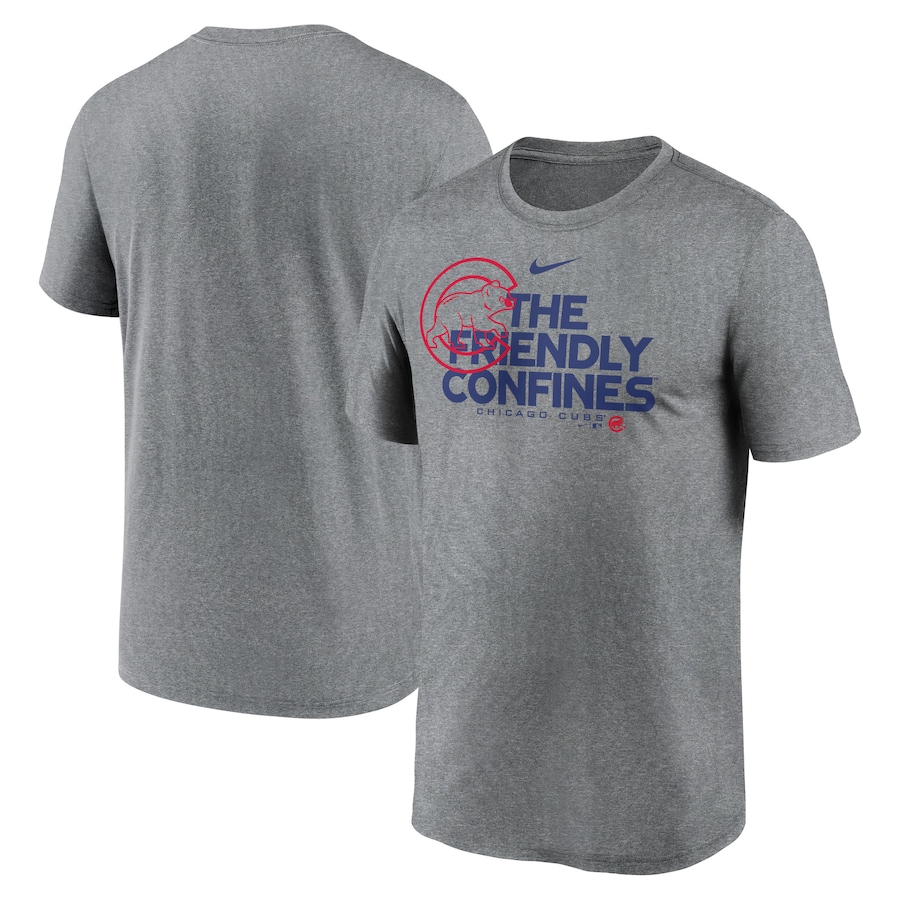 Men's Chicago Cubs Nike Heathered Charcoal Local Rep Legend Performance T-Shirt Men's Chicago Cubs Nike Heathered Charcoal Local Rep Legend Performance T-Shirt