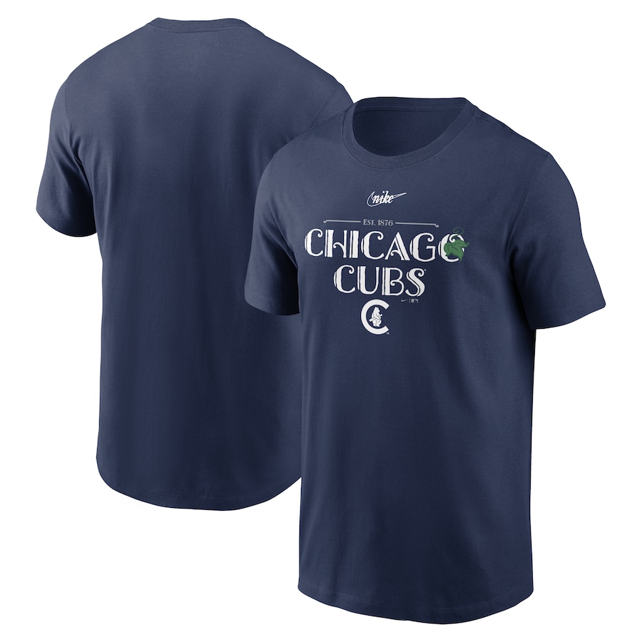 Men's Chicago Cubs Nike Navy Wordmark Local Team T-Shirt Men's Chicago Cubs Nike Navy Wordmark Local Team T-Shirt