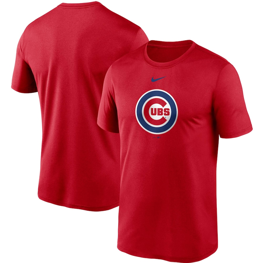 Men's Chicago Cubs Nike Red Large Logo Legend Performance T-Shirt
