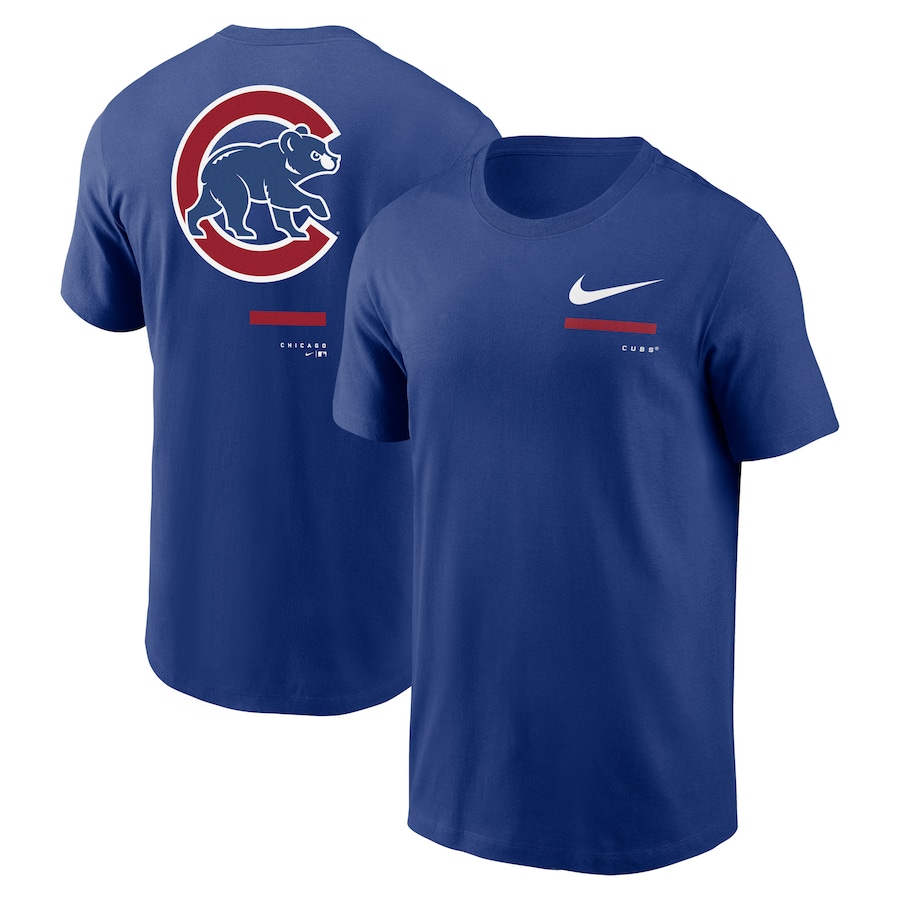 Men's Chicago Cubs Nike Royal Over the Shoulder T-Shirt Men's Chicago Cubs Nike Royal Over the Shoulder T-Shirt