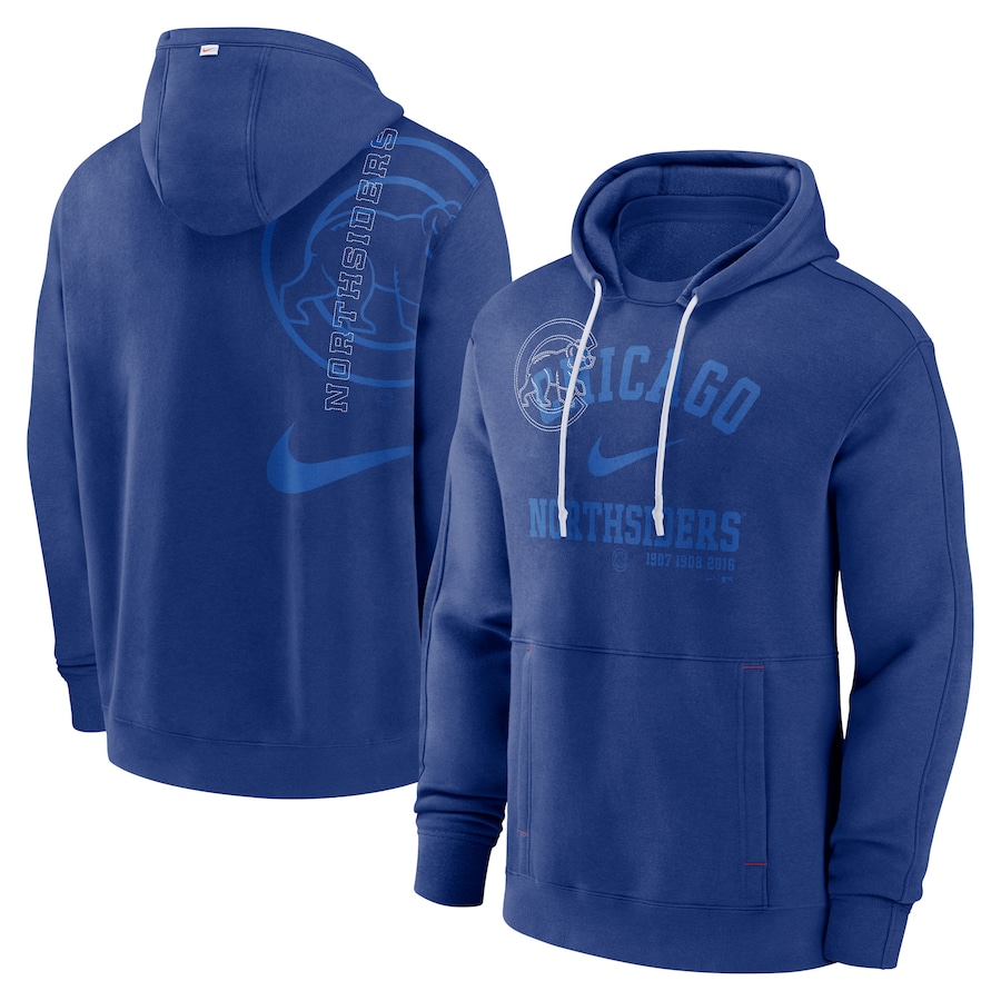 Men's Chicago Cubs Nike Royal Statement Ball Game Pullover Hoodie Men's Chicago Cubs Nike Royal Statement Ball Game Pullover Hoodie