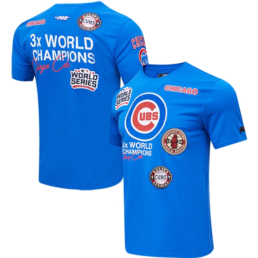 Men's Chicago Cubs Pro Standard Royal Championship T-Shirt Men's Chicago Cubs Pro Standard Royal Championship T-Shirt