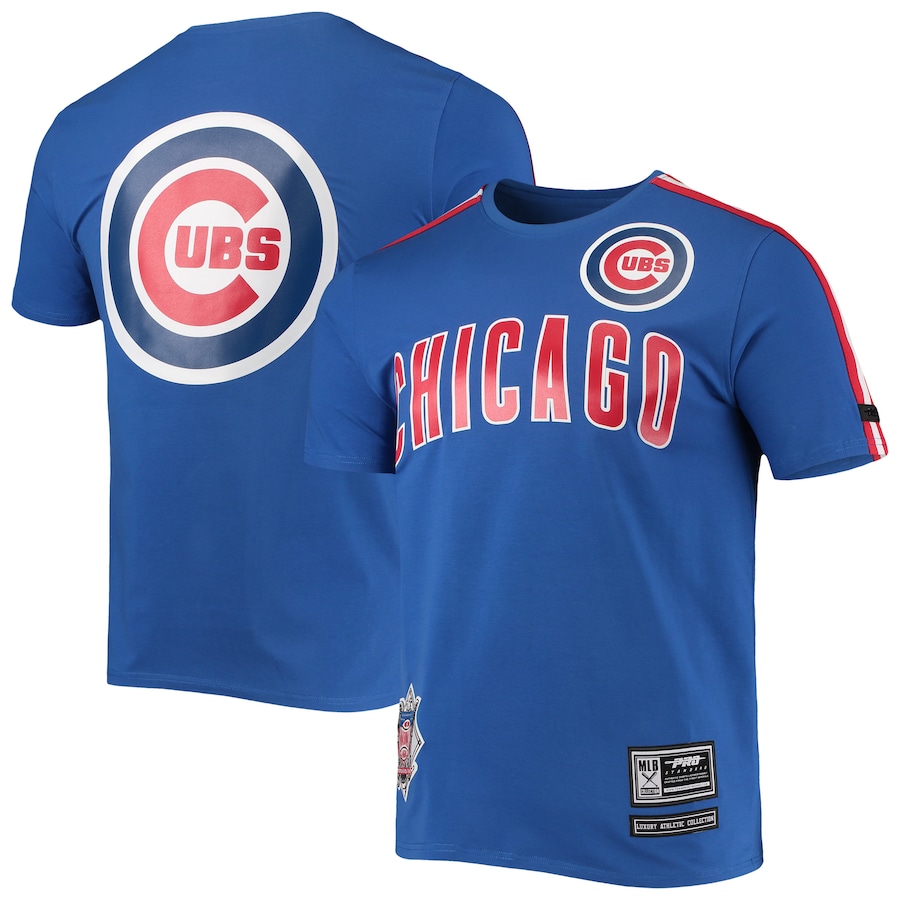 Men's Chicago Cubs Pro Standard Royal Taping T-Shirt Men's Chicago Cubs Pro Standard Royal Taping T-Shirt