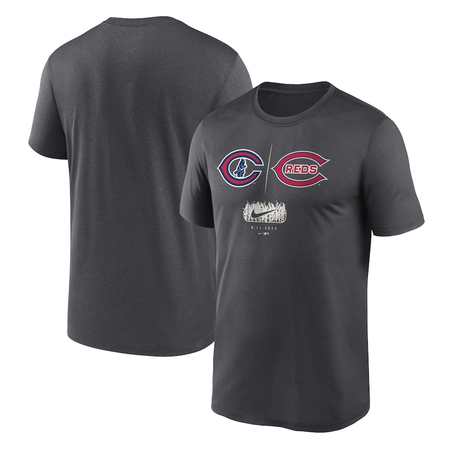 Men's Chicago Cubs vs. Cincinnati Reds Nike Charcoal 2022 Field of Dreams Destination Matchup T-Shirt Men's Chicago Cubs vs. Cincinnati Reds Nike Charcoal 2022 Field of Dreams Destination Matchup T-Shirt
