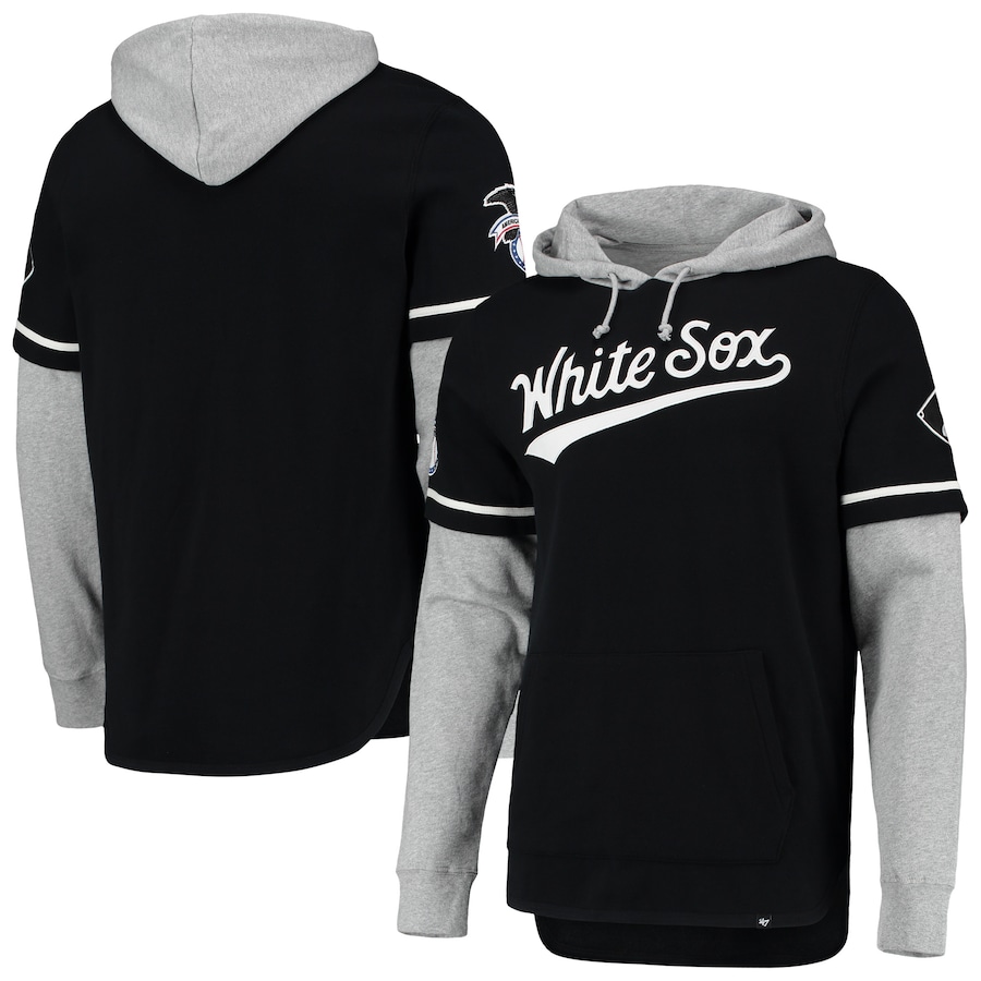 Men's Chicago White Sox '47 Black Trifecta Shortstop Pullover Hoodie