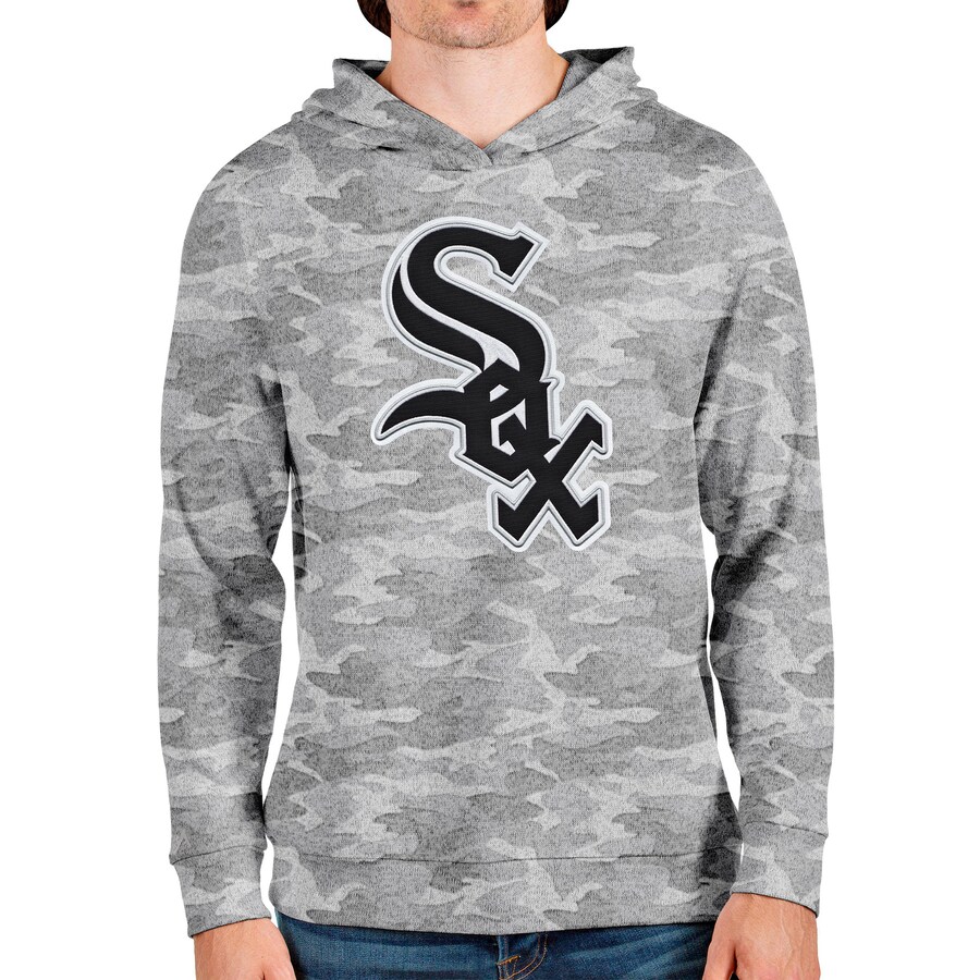 Men's Chicago White Sox Antigua Camo Team Logo Absolute Pullover Hoodie