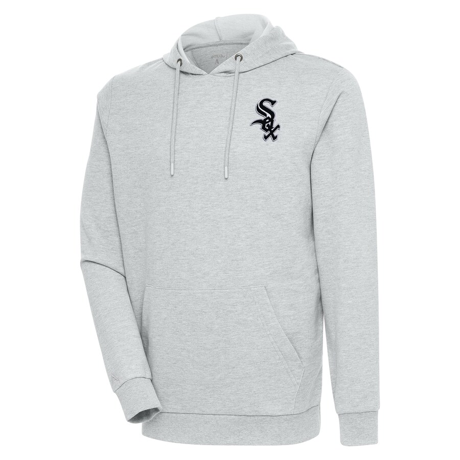 Men's Chicago White Sox Antigua Heather Gray Action Pullover Hoodie