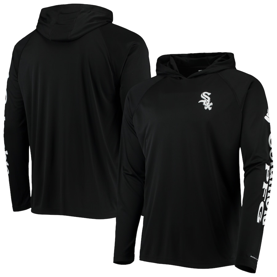 Men's Chicago White Sox Columbia Black Terminal Tackle Omni-Shade Raglan Pullover Hoodie Men's Chicago White Sox Columbia Black Terminal Tackle Omni-Shade Raglan Pullover Hoodie