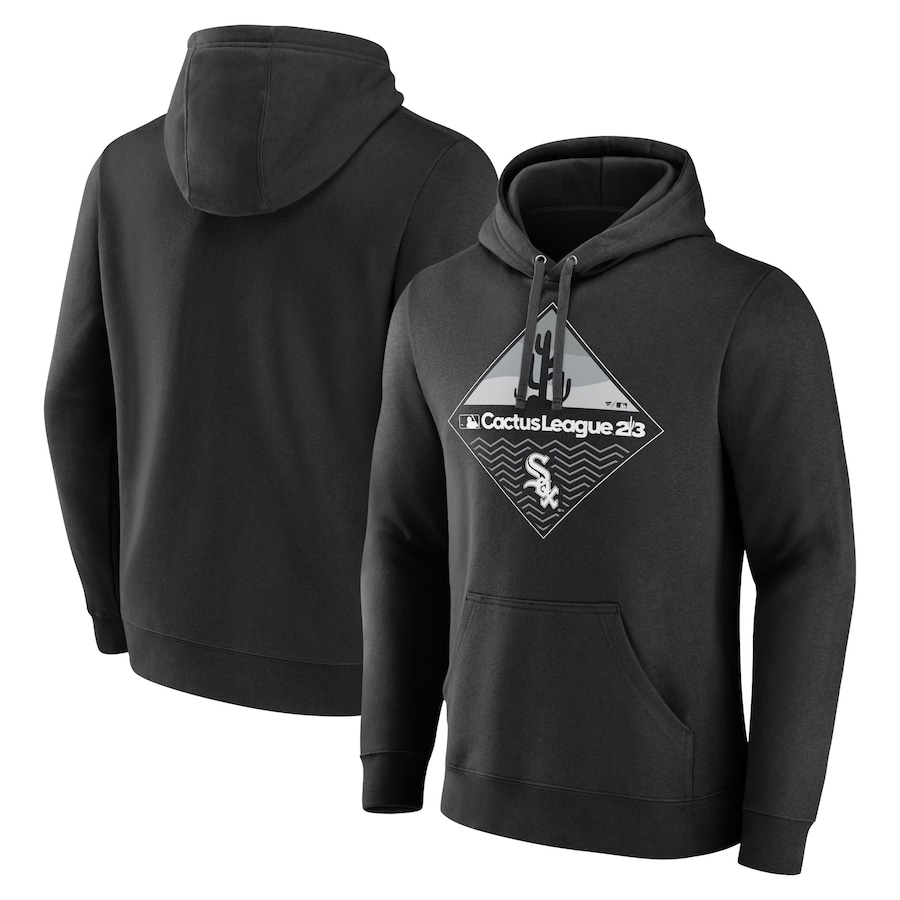 Men's Chicago White Sox Black 2023 MLB Spring Training Diamond Pullover Hoodie