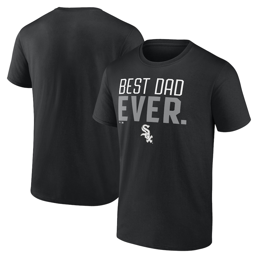 Men's Chicago White Sox Black Best Dad Ever T-Shirt