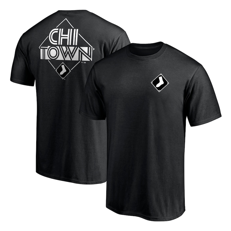 Men's Chicago White Sox Black Hometown Collection Chi Town T-Shirt
