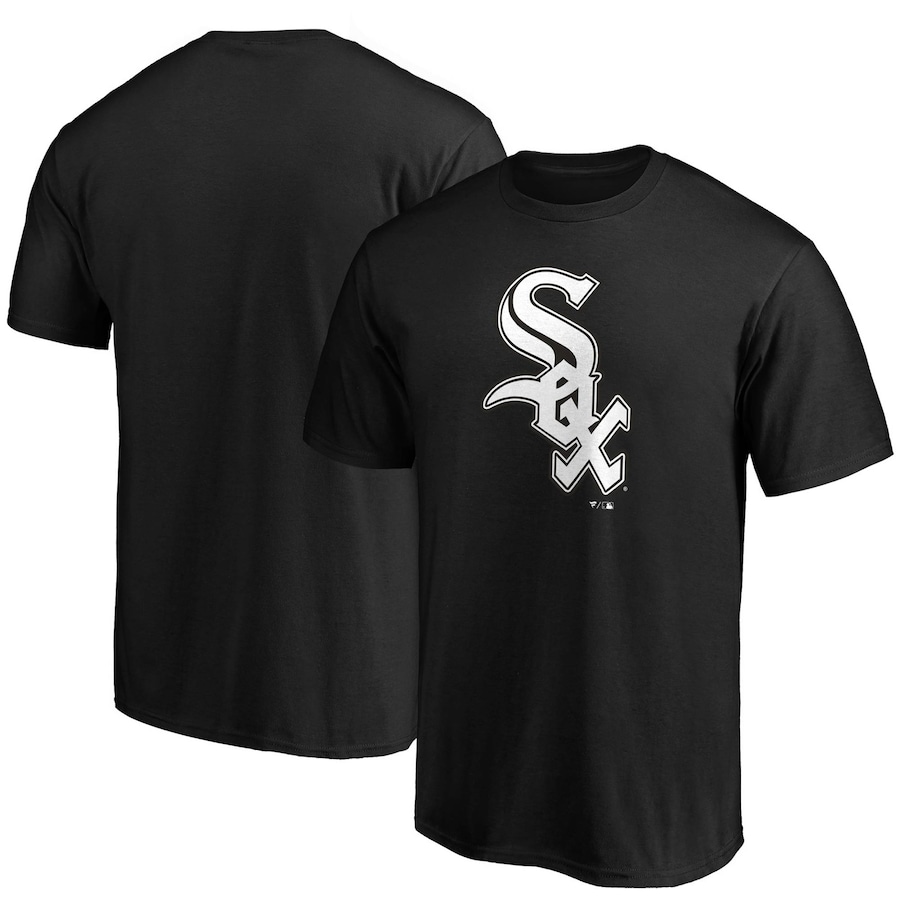Men's Chicago White Sox Black Official Logo T-Shirt