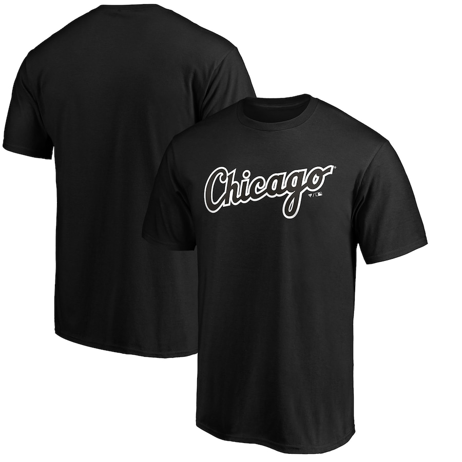 Men's Chicago White Sox Black Official Wordmark T-Shirt