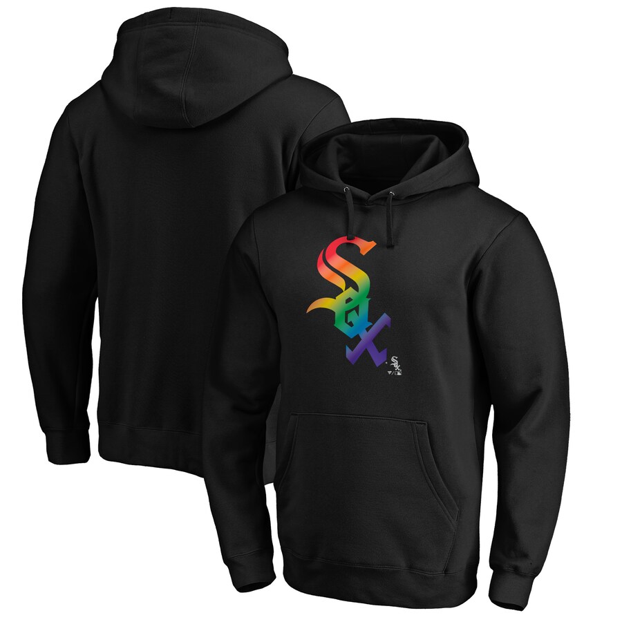 Men's Chicago White Sox Black Team Pride Logo Pullover Hoodie Men's Chicago White Sox Black Team Pride Logo Pullover Hoodie
