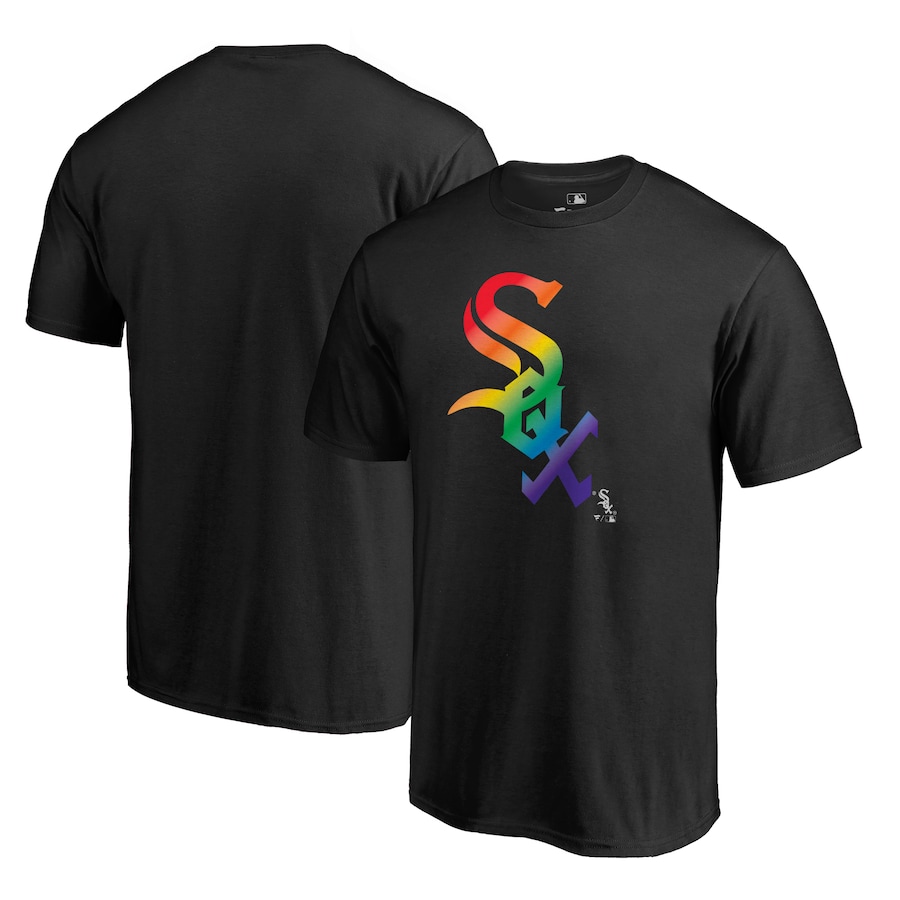 Men's Chicago White Sox Black Team Pride Logo T-Shirt Men's Chicago White Sox Black Team Pride Logo T-Shirt