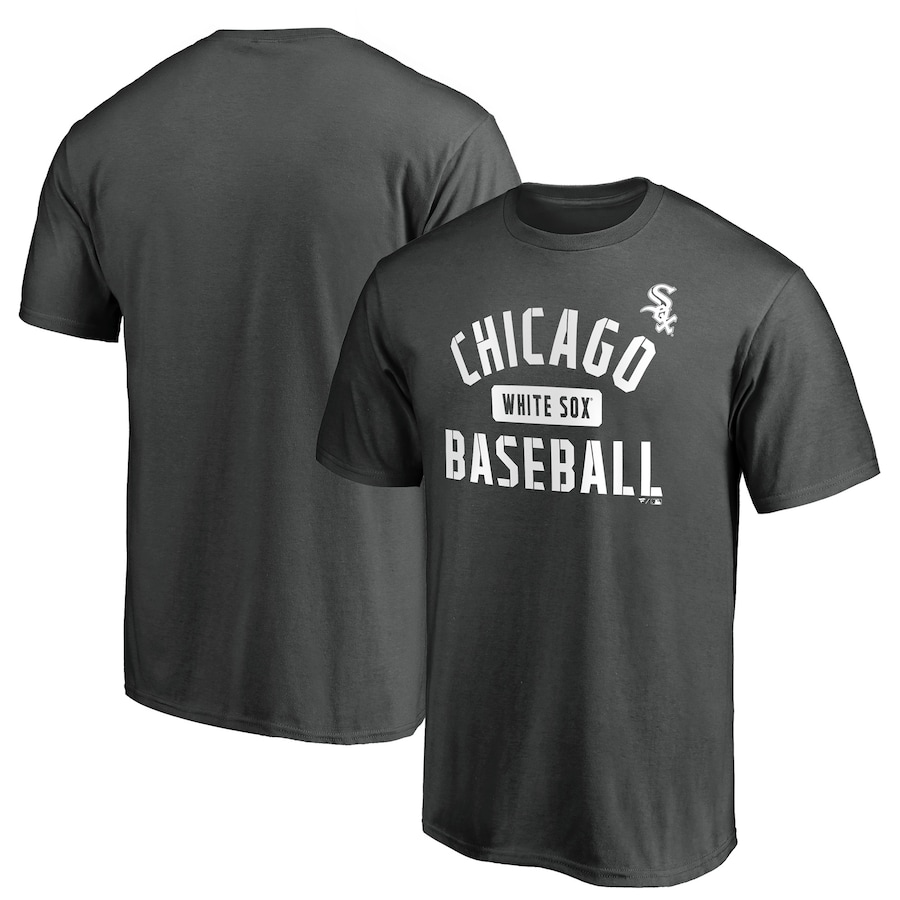 Men's Chicago White Sox Charcoal Iconic Primary Pill T-Shirt