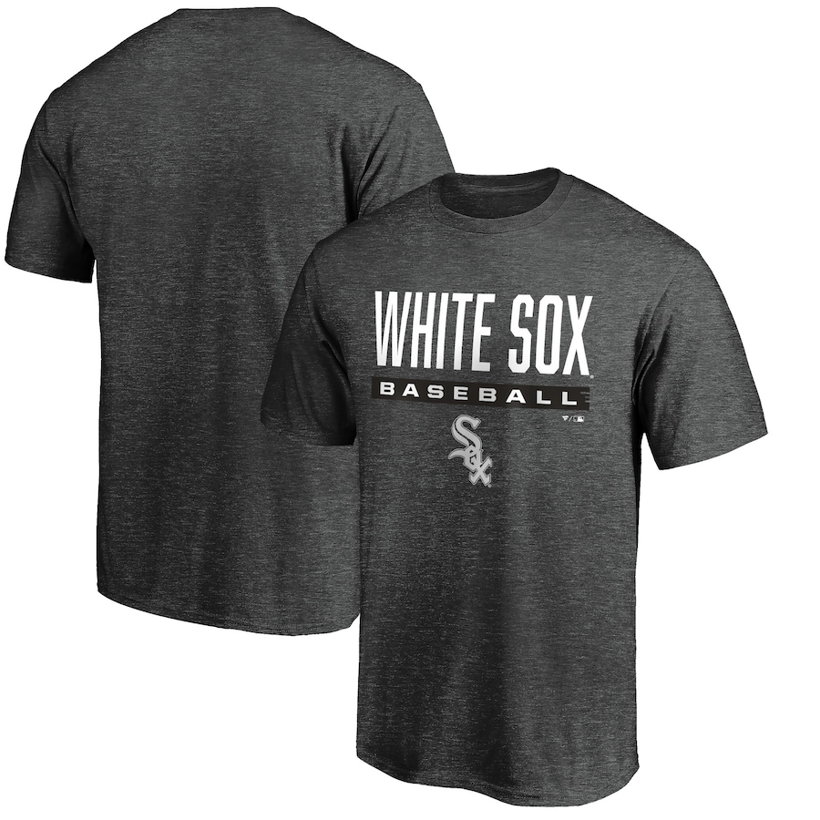 Men's Chicago White Sox Charcoal Team Win Stripe T-Shirt Men's Chicago White Sox Charcoal Team Win Stripe T-Shirt