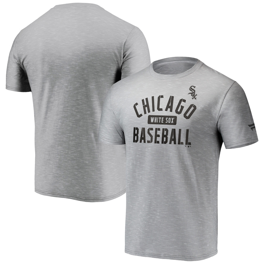 Men's Chicago White Sox Gray Primary Pill Space Dye T-Shirt Men's Chicago White Sox Gray Primary Pill Space Dye T-Shirt