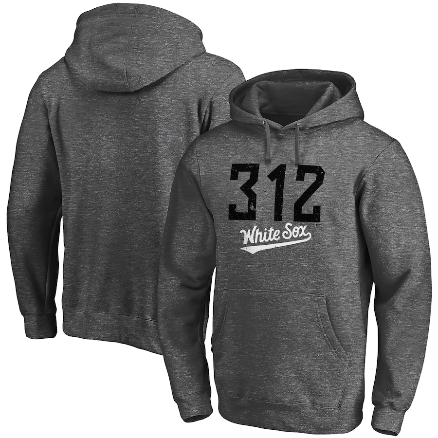 Men's Chicago White Sox Heathered Charcoal The 312 Team Fitted Pullover Hoodie Men's Chicago White Sox Heathered Charcoal The 312 Team Fitted Pullover Hoodie