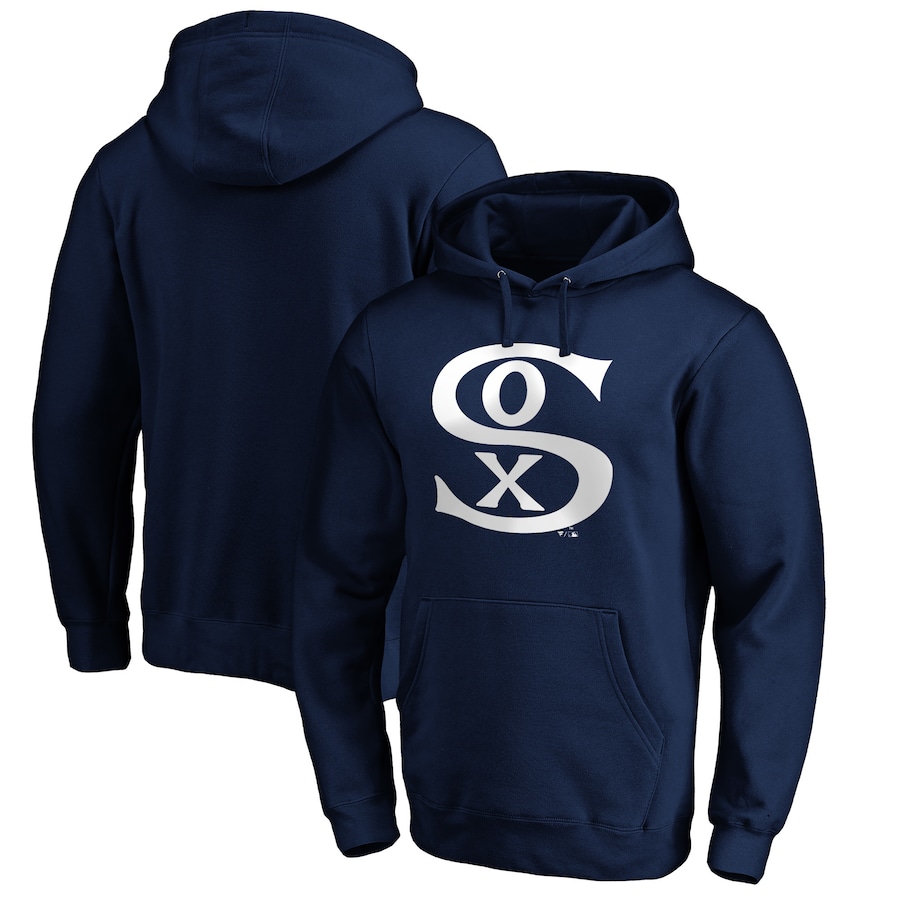 Men's Chicago White Sox Navy Cooperstown Collection Huntington Team Fitted Pullover Hoodie Men's Chicago White Sox Navy Cooperstown Collection Huntington Team Fitted Pullover Hoodie