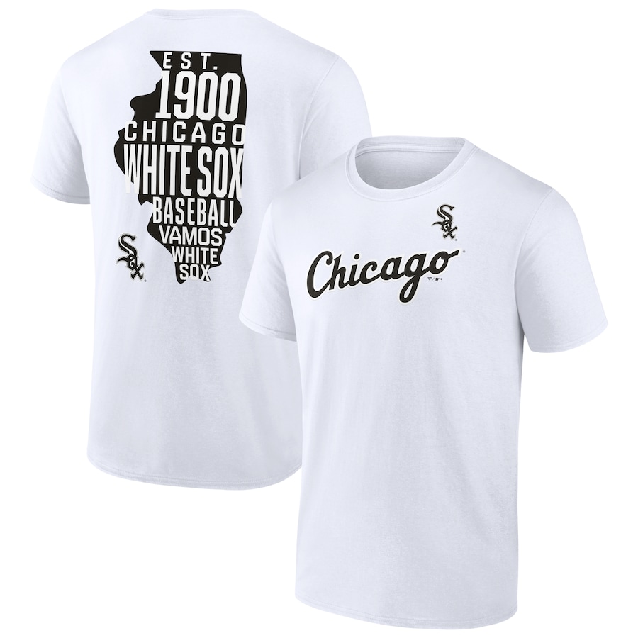 Men's Chicago White Sox White Hometown Hot Shot T-Shirt Men's Chicago White Sox White Hometown Hot Shot T-Shirt