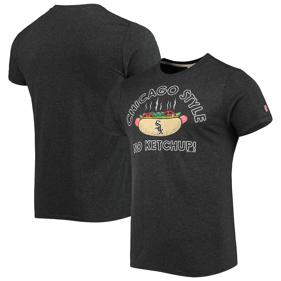 Men's Chicago White Sox Homage Heathered Black Hyper Local Tri-Blend T-Shirt Men's Chicago White Sox Homage Heathered Black Hyper Local Tri-Blend T-Shirt