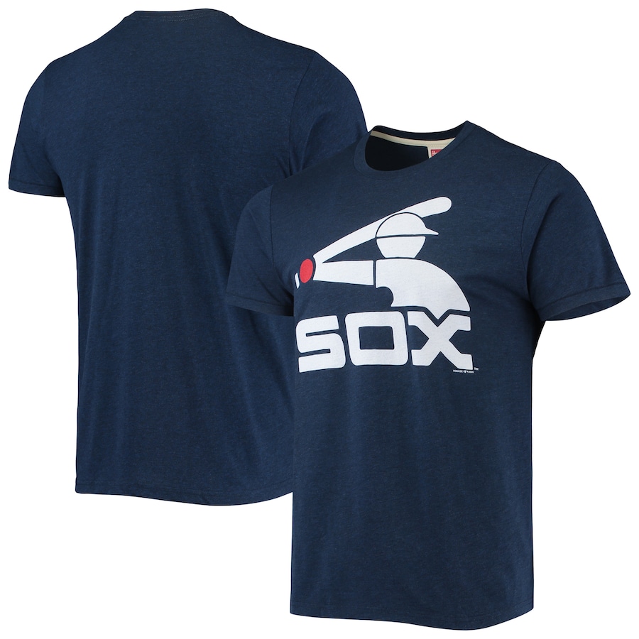 Men's Chicago White Sox Homage Navy Hand-Drawn Logo Tri-Blend T-Shirt Men's Chicago White Sox Homage Navy Hand-Drawn Logo Tri-Blend T-Shirt