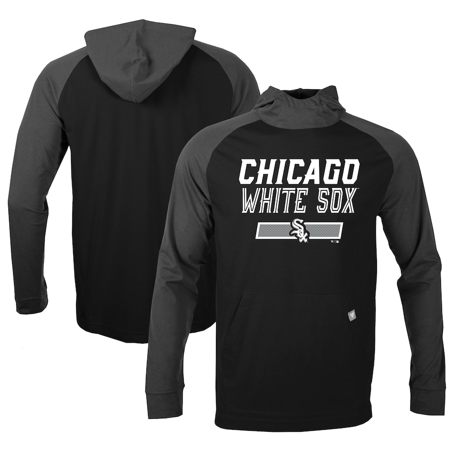 Men's Chicago White Sox Levelwear Black/Charcoal Uproar Undisputed Pullover Hoodie Men's Chicago White Sox Levelwear Black/Charcoal Uproar Undisputed Pullover Hoodie