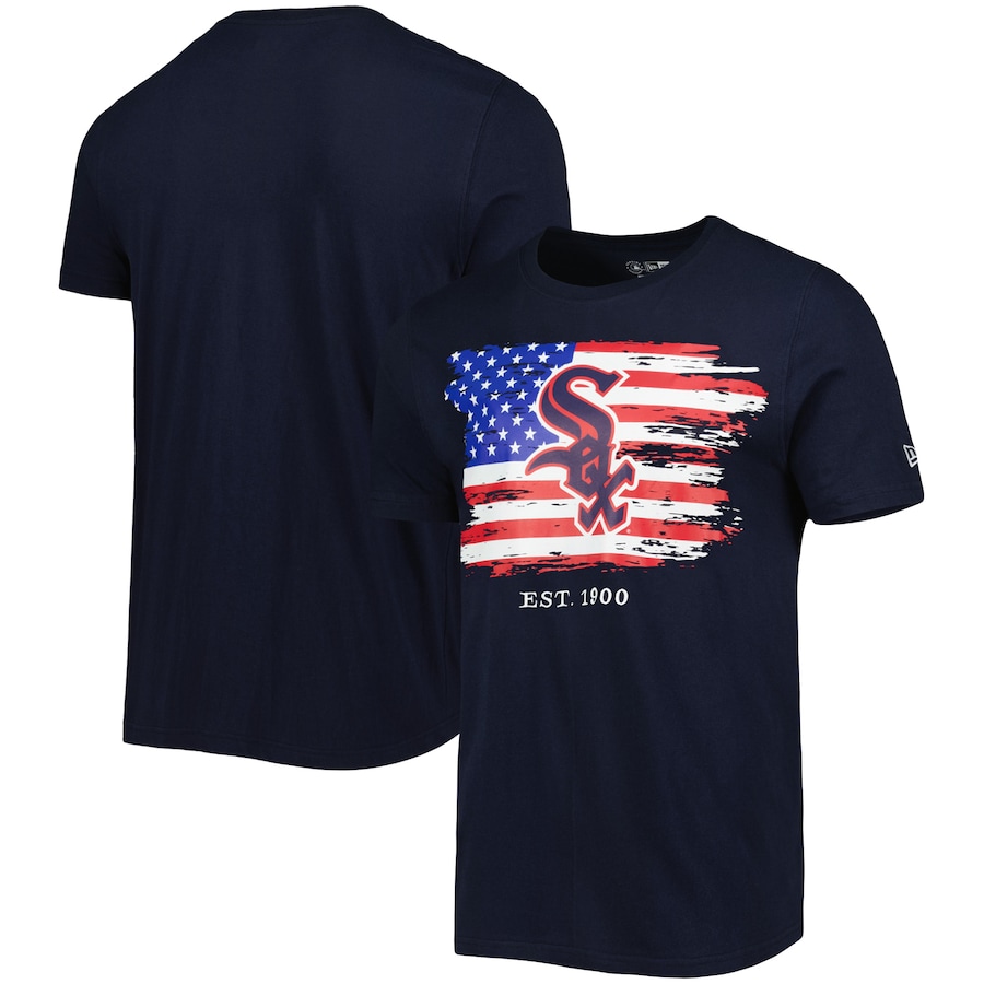 Men's Chicago White Sox New Era Navy 4th of July Jersey T-Shirt Men's Chicago White Sox New Era Navy 4th of July Jersey T-Shirt