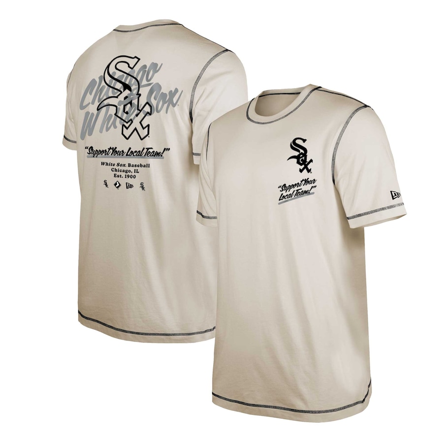 Men's Chicago White Sox New Era White Team Split T-Shirt Men's Chicago White Sox New Era White Team Split T-Shirt