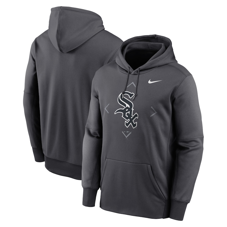 Men's Chicago White Sox Nike Anthracite Bracket Icon Performance Pullover Hoodie