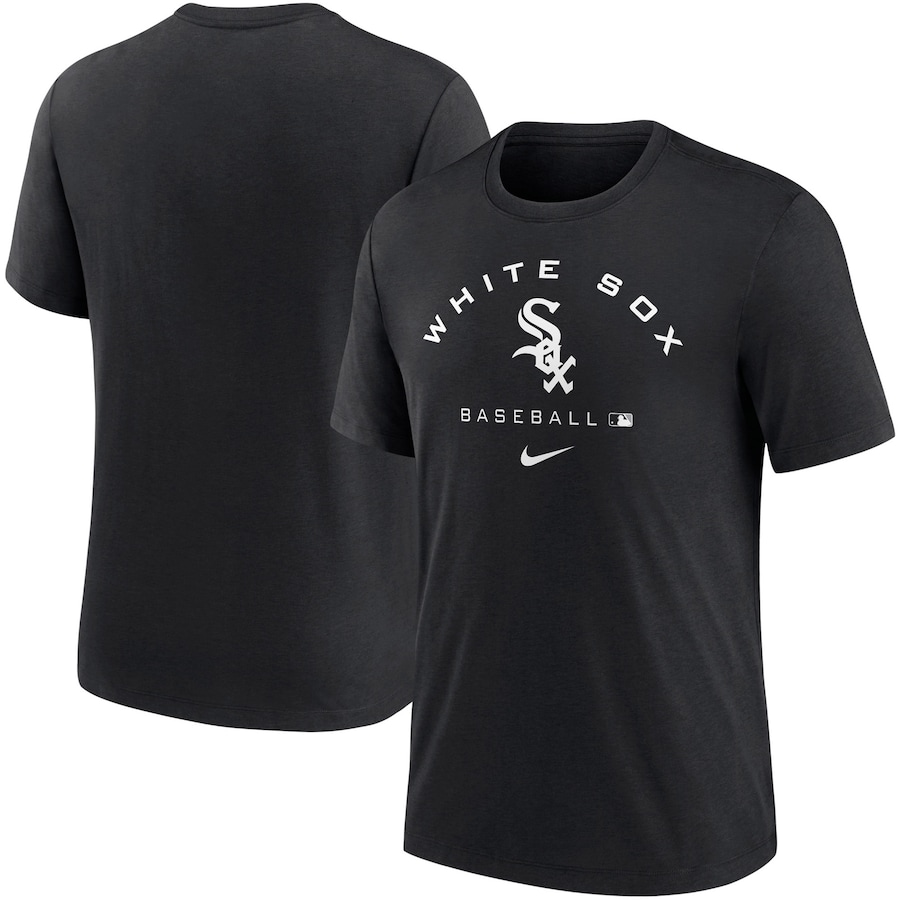 Men's Chicago White Sox Nike Black Authentic Collection Tri-Blend Performance T-Shirt Men's Chicago White Sox Nike Black Authentic Collection Tri-Blend Performance T-Shirt