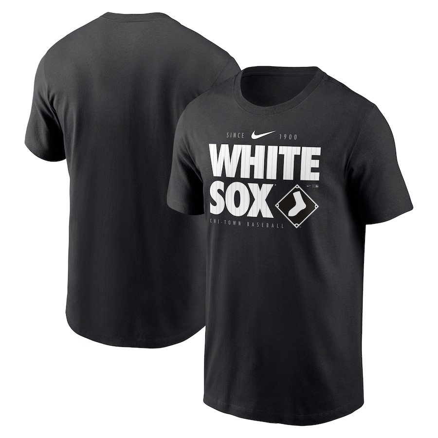 Men's Chicago White Sox Nike Black Local Team T-Shirt Men's Chicago White Sox Nike Black Local Team T-Shirt