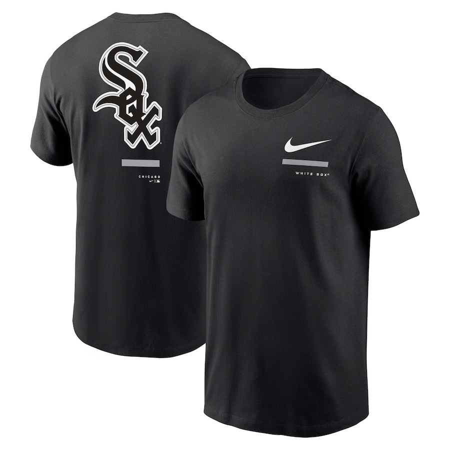 Men's Chicago White Sox Nike Black Over the Shoulder T-Shirt Men's Chicago White Sox Nike Black Over the Shoulder T-Shirt