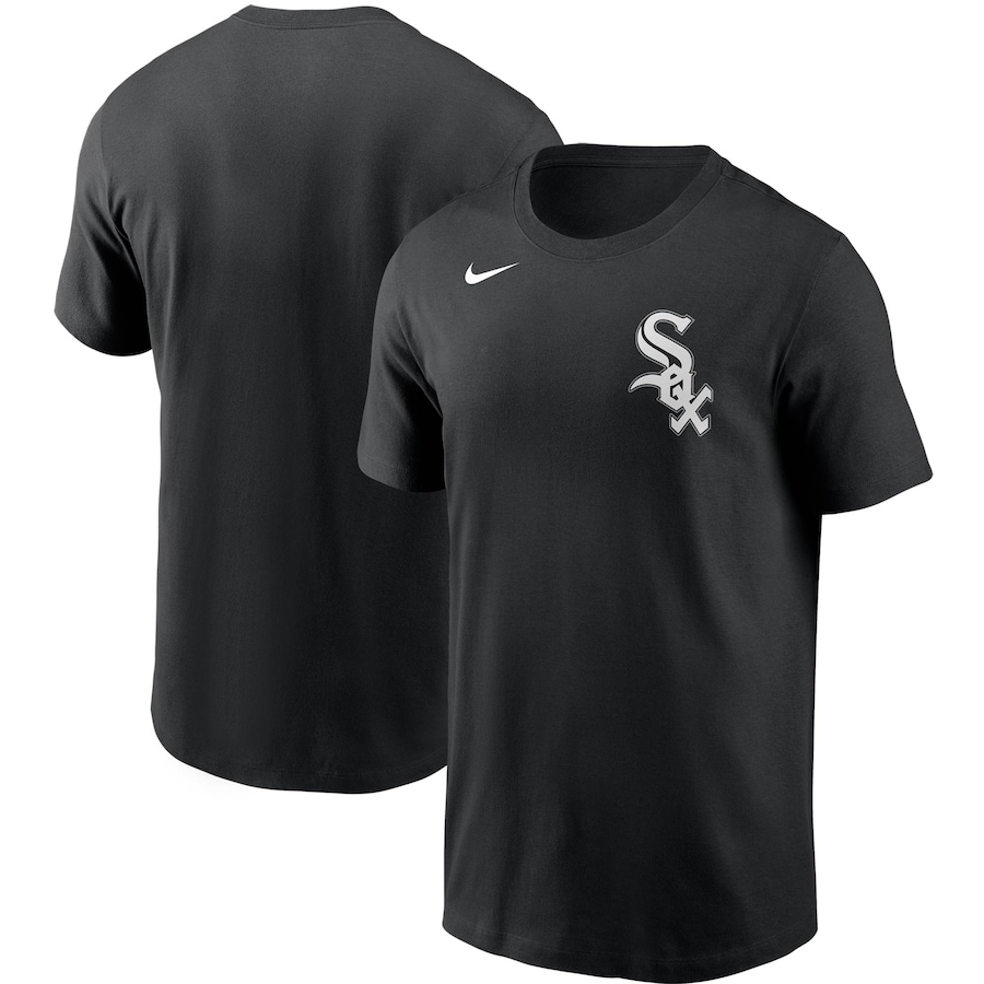 Men's Chicago White Sox Nike Black Team Wordmark T-Shirt Men's Chicago White Sox Nike Black Team Wordmark T-Shirt